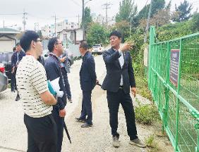 공진혁 의회운영위원장, 하수처리시설 민원 현장 점검 및 현장간담회 실시