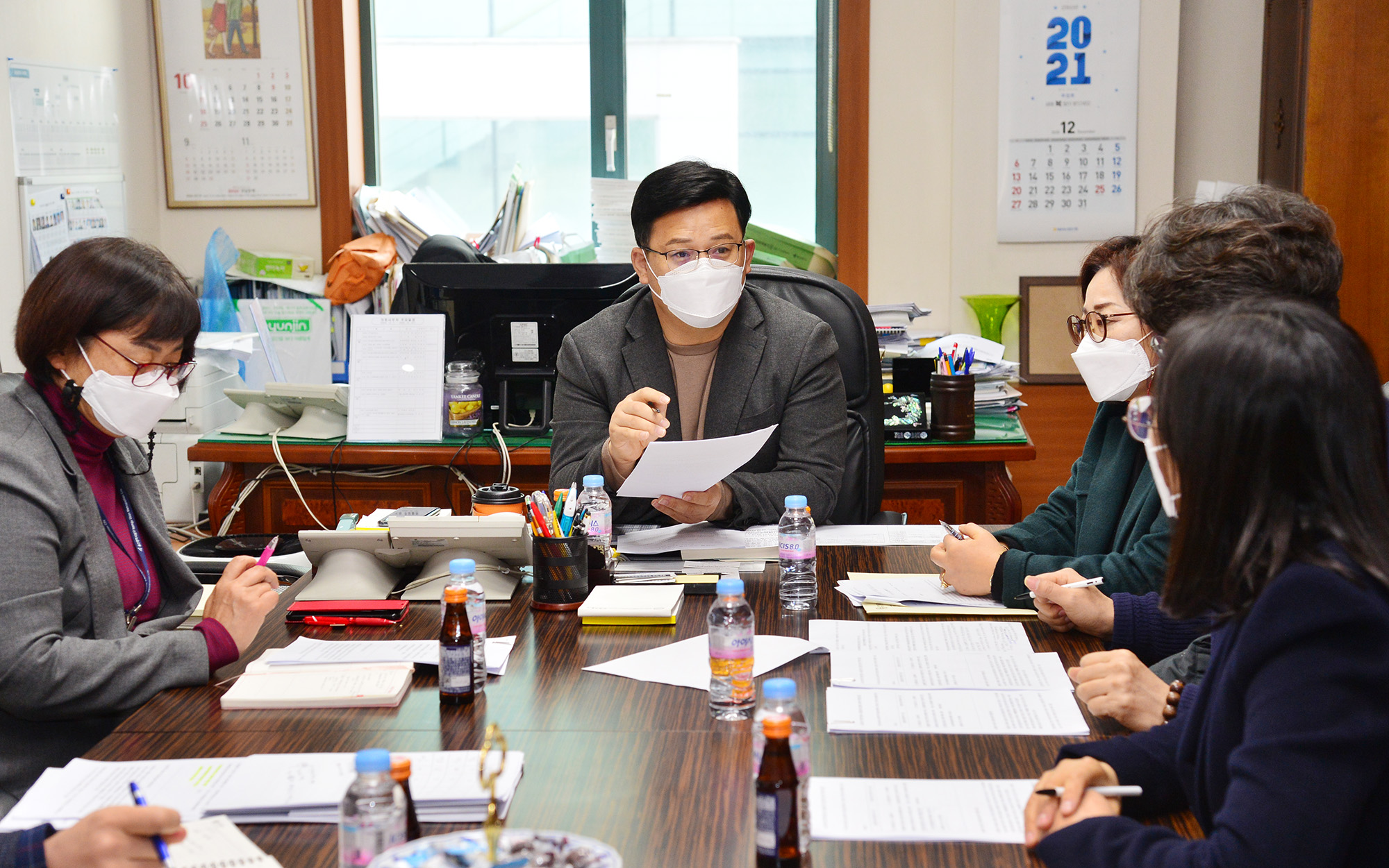 서휘웅 운영위원장, 코로나19 단계 격상조치에 따른 현안 청취 간담회3