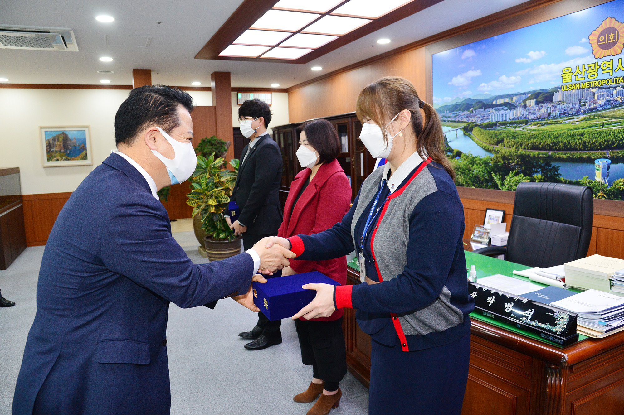 박병석 시의장, 2020년 울산관광진흥 유공자 표창 수여2