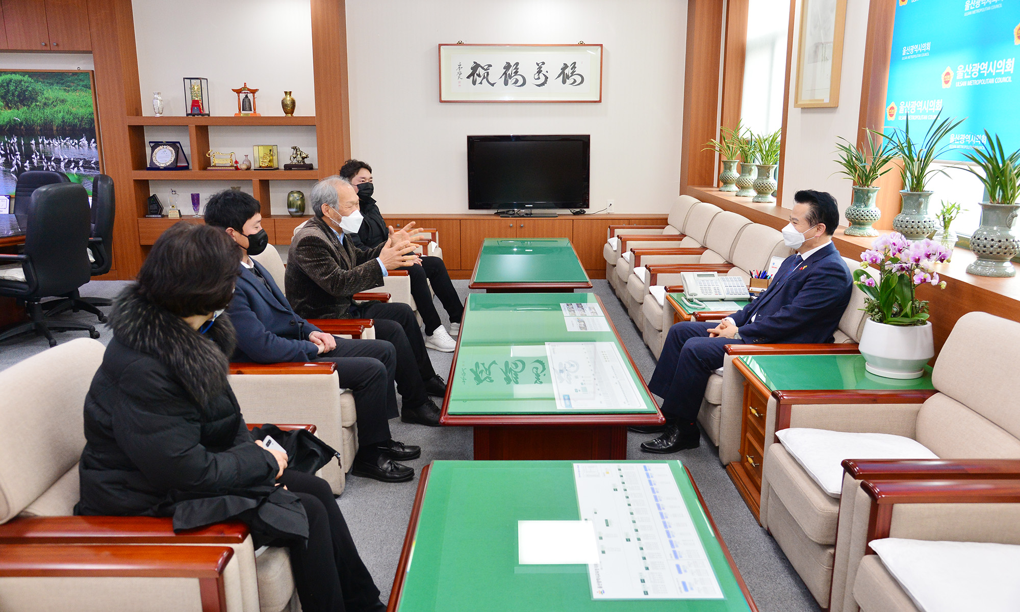 울산광역시 농업경영인연합회 박경만 신임회장 의장실 내방 3