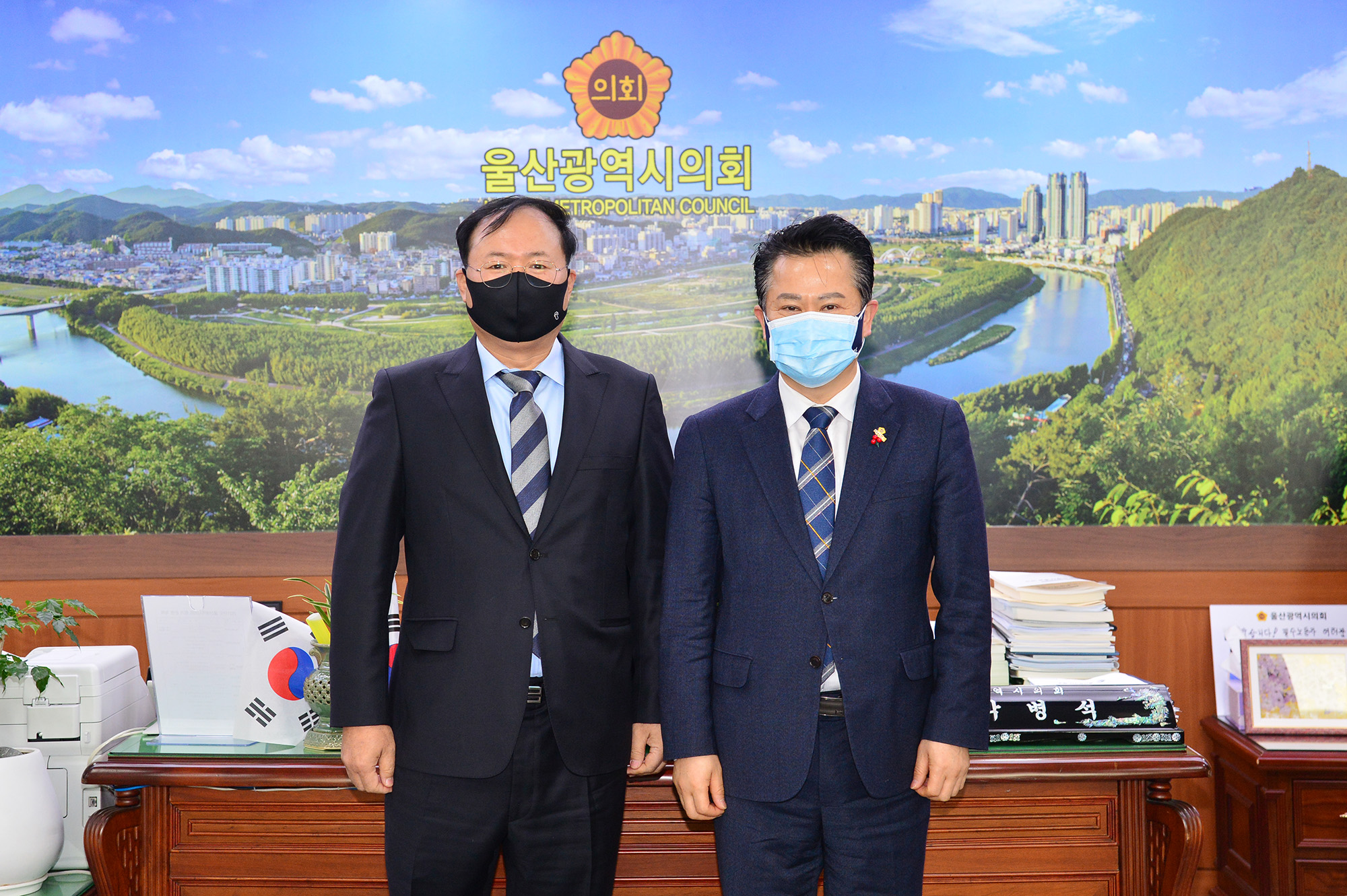 KBS울산 신임국장 의장실 내방1