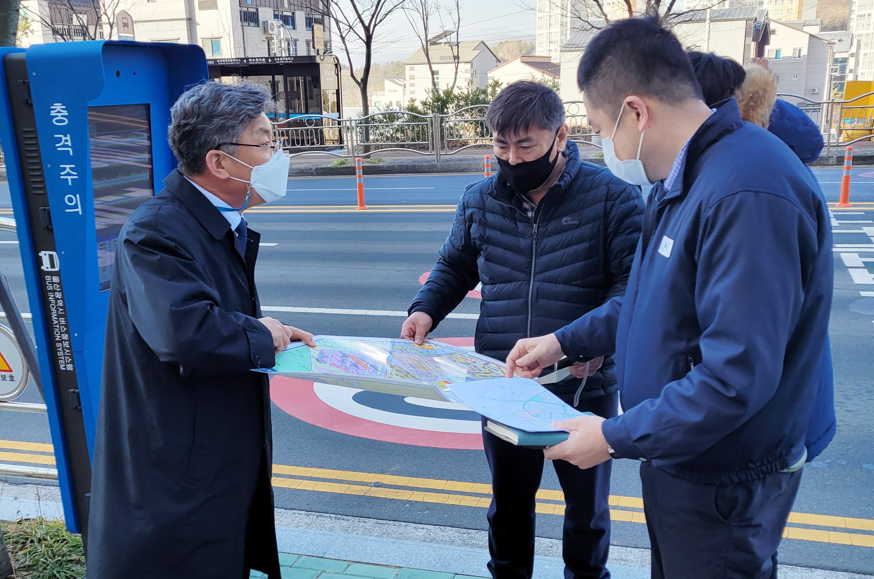 백운찬 의원 중산지구 도시개발사업 부지 일동하부차도 개통에 따른 시내버스 운행 점검1