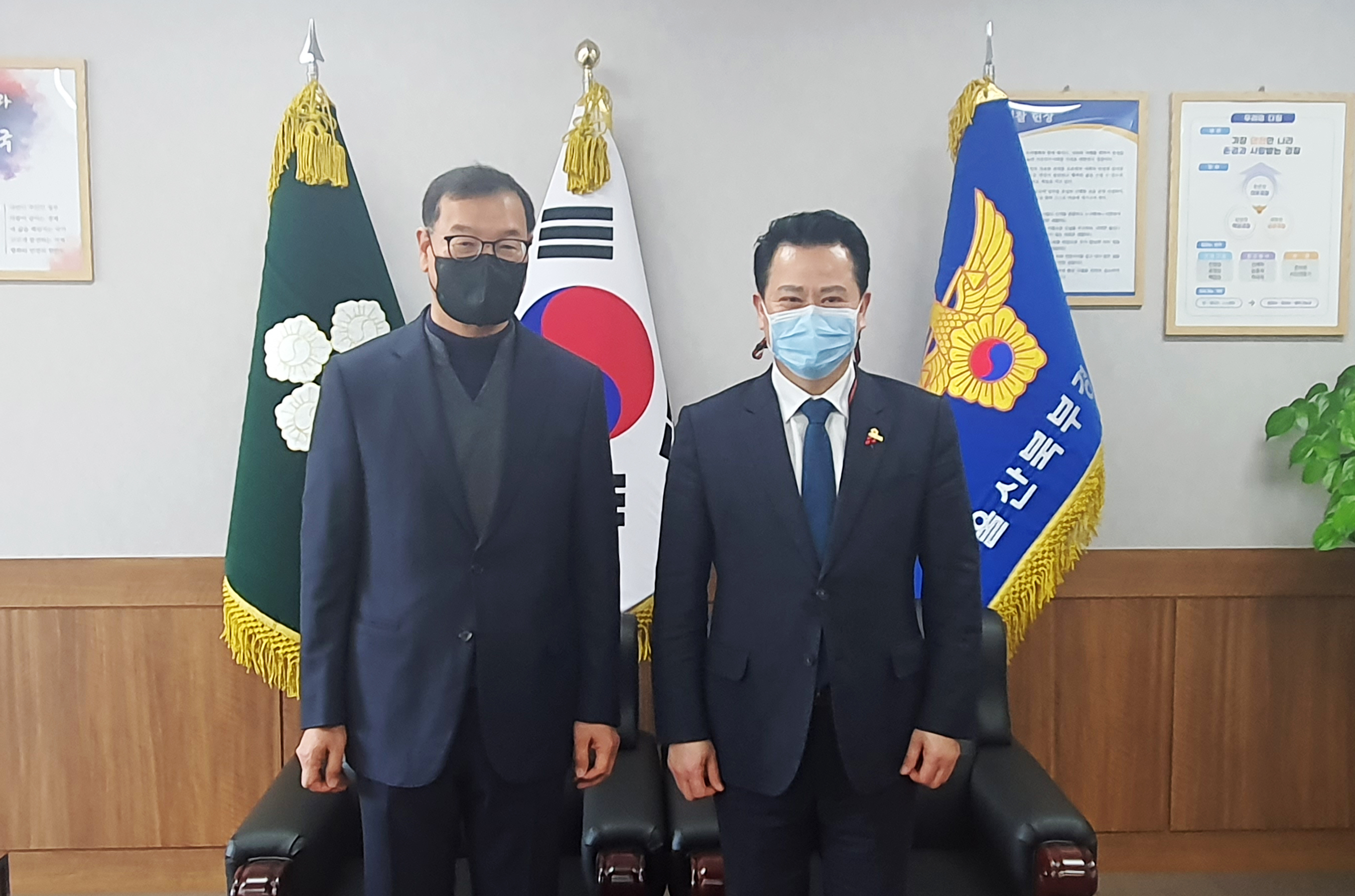 박병석 의장, 북부경찰서 방문1