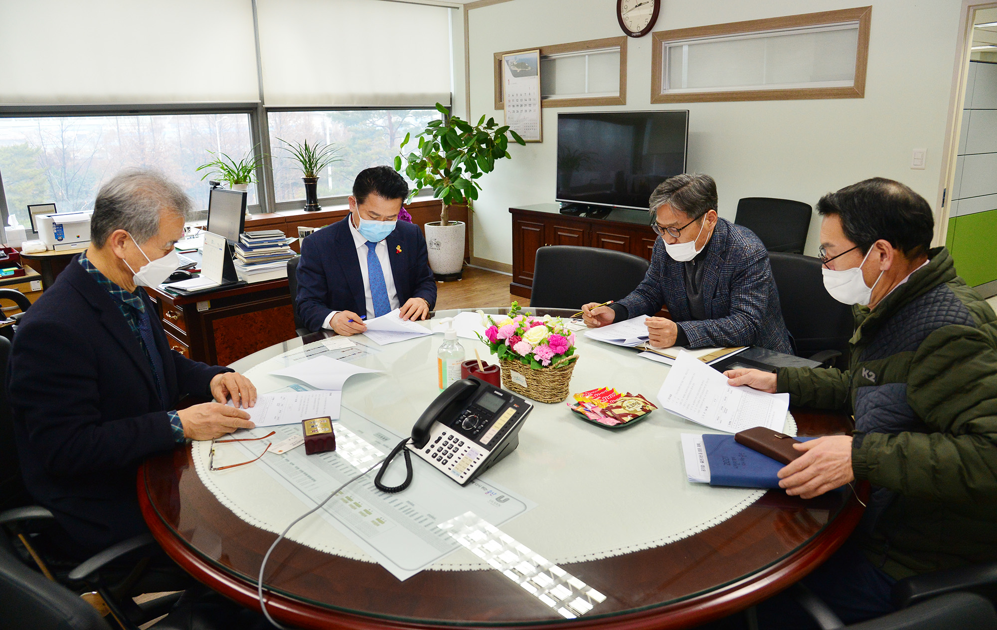 박병석 의장, 공공기관 및 출연기관 방문(울산경제진흥원, 울산일자리재단, 울산신용보증재단)2