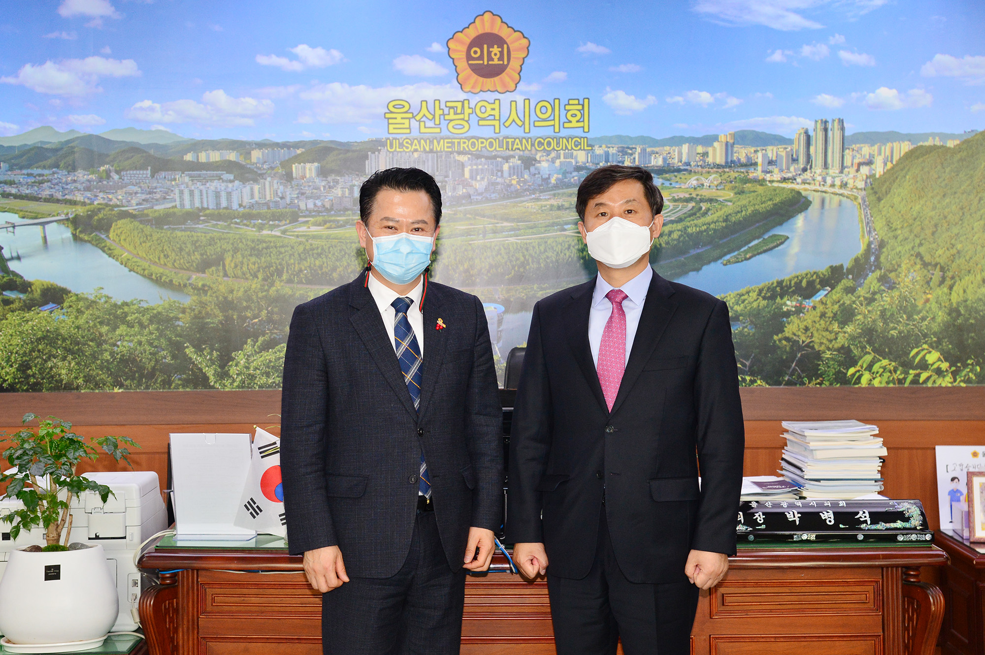 임현규 신임 울산남부경찰서장 의장실 내방1