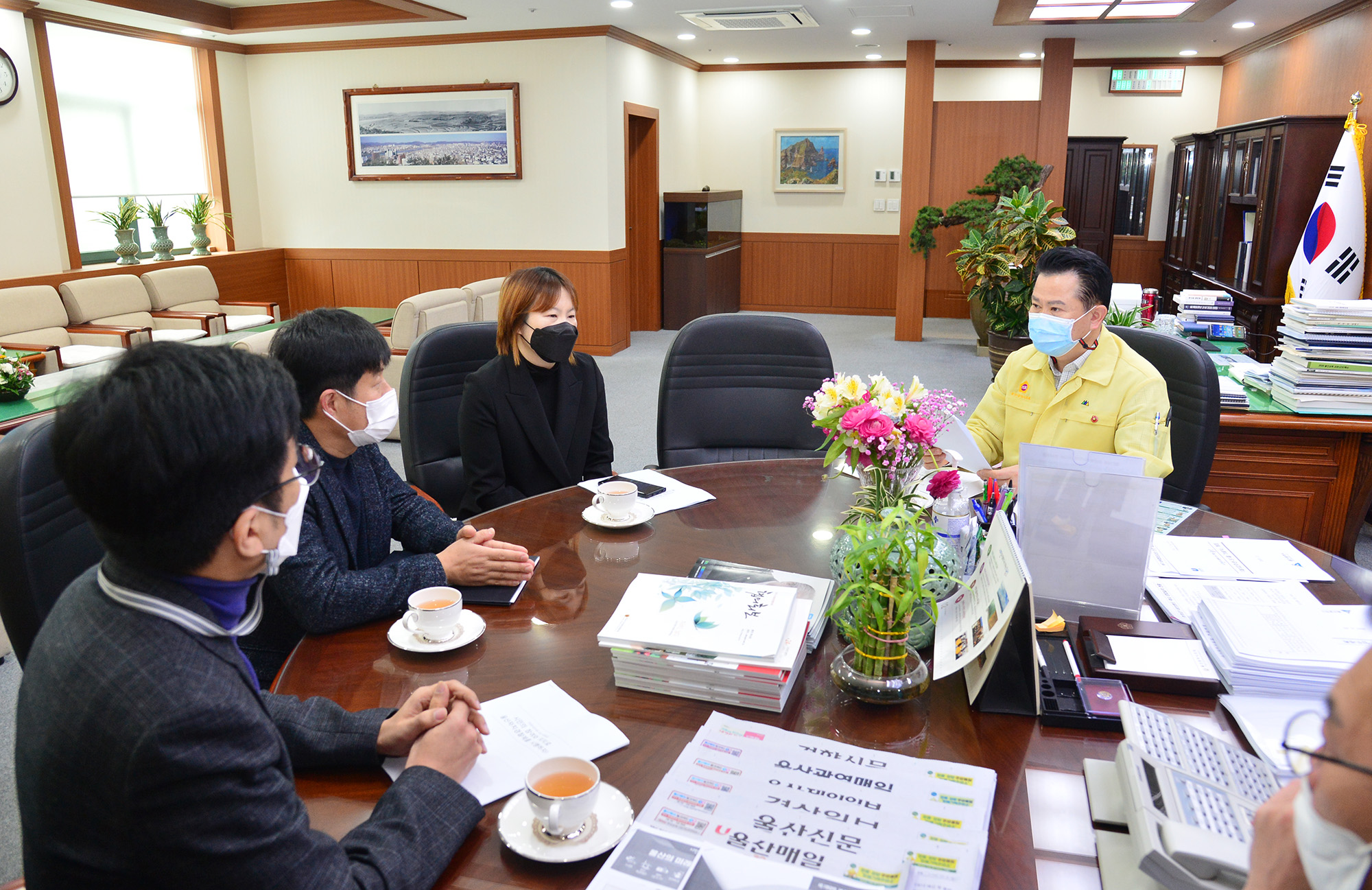 울산시민연대 의장실 내방3