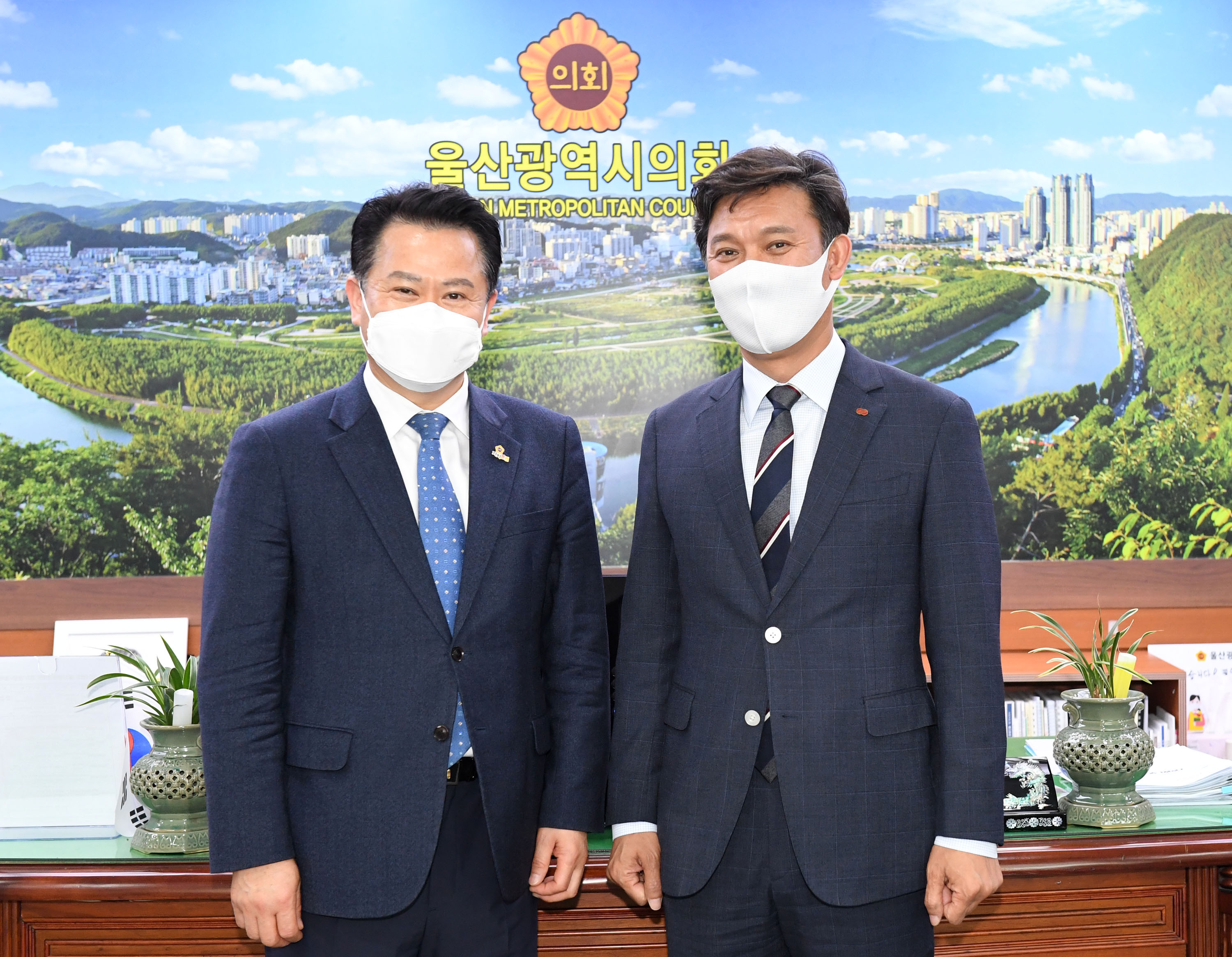 한국동서발전㈜ 김영문 신임 사장 시의장실 내방1