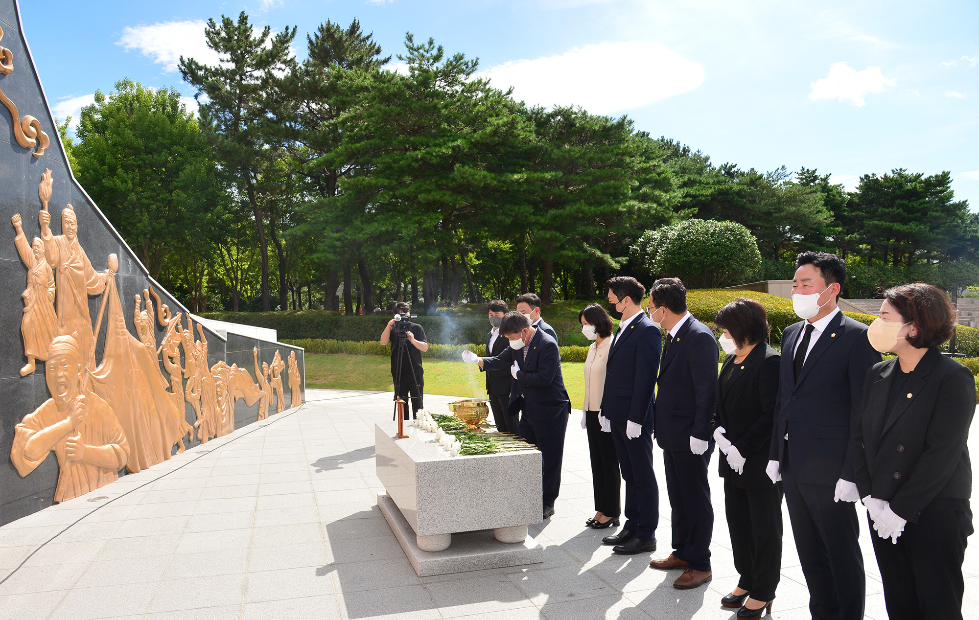 제77주년 광복절 기념 울산항일독립운동기념탑 참배7