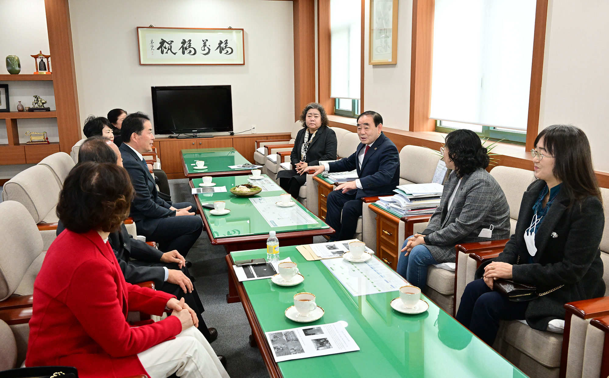 그린리더 중구협의회 임원진 의장실 내방2