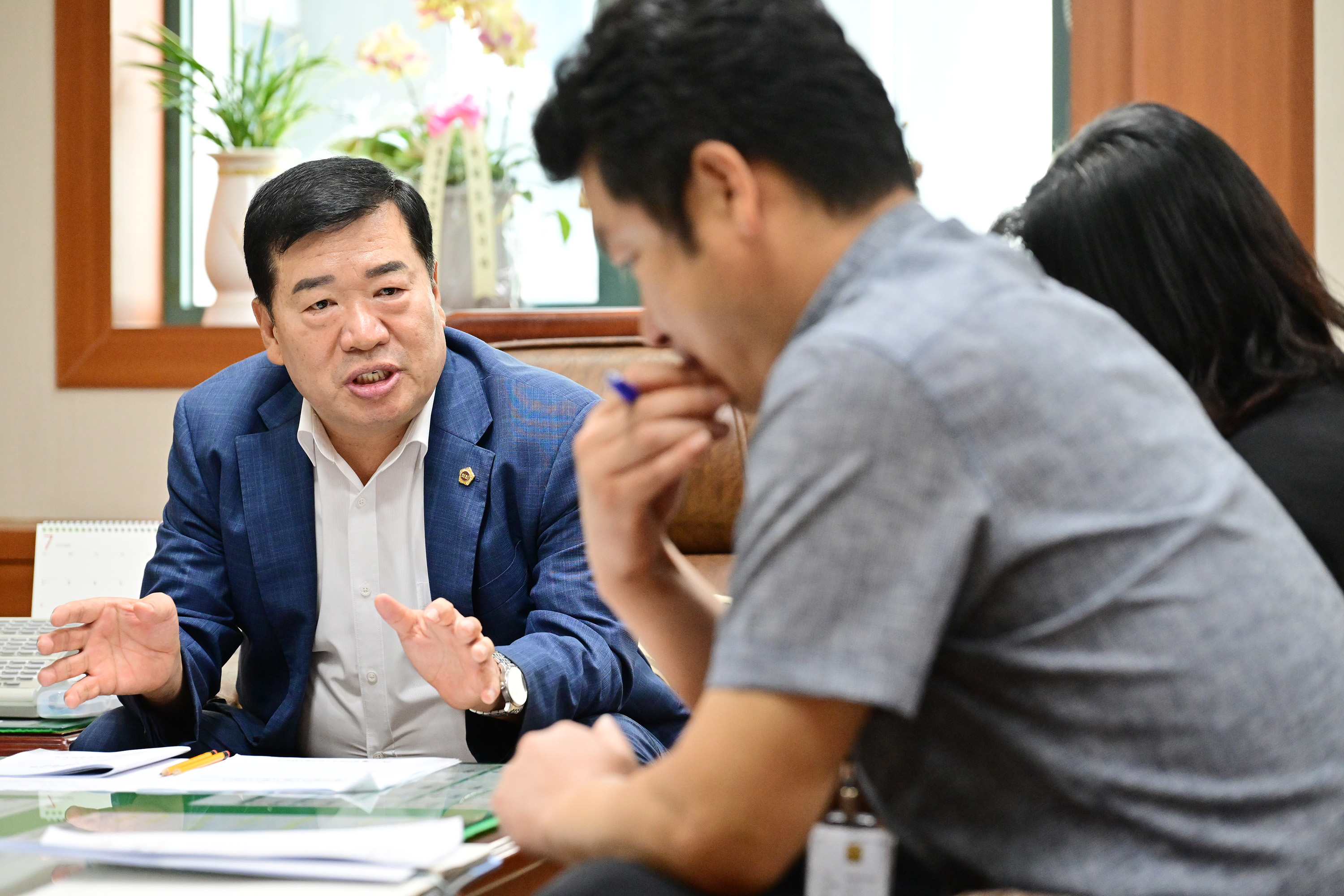 이장걸 예산결산특별위원장, 월평초 인근지역 작은도서관 건립 추진 관련 간담회2