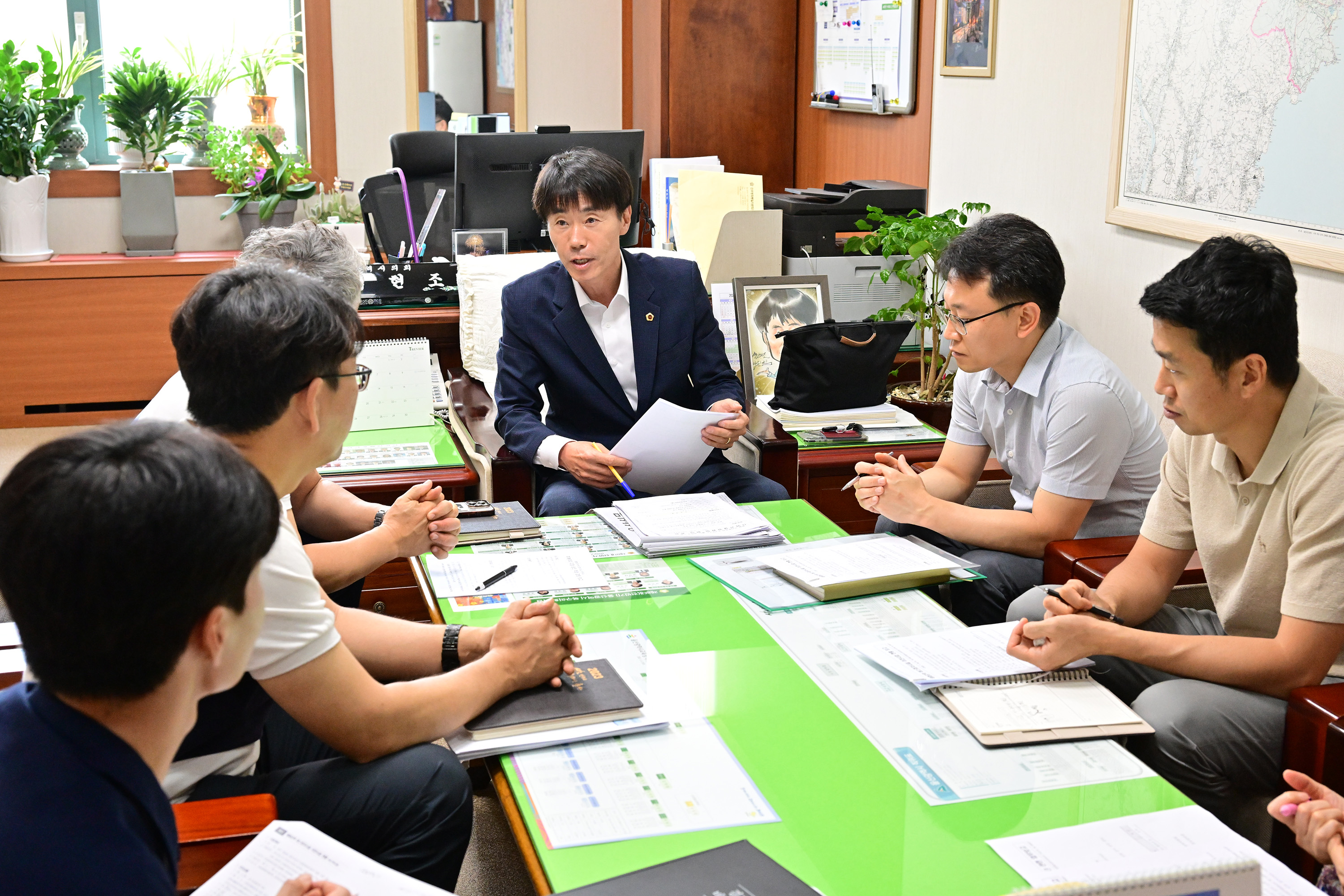 백현조 의원, 태화강역 버스회차시설 이전 공사 중단 현황 업무청취1