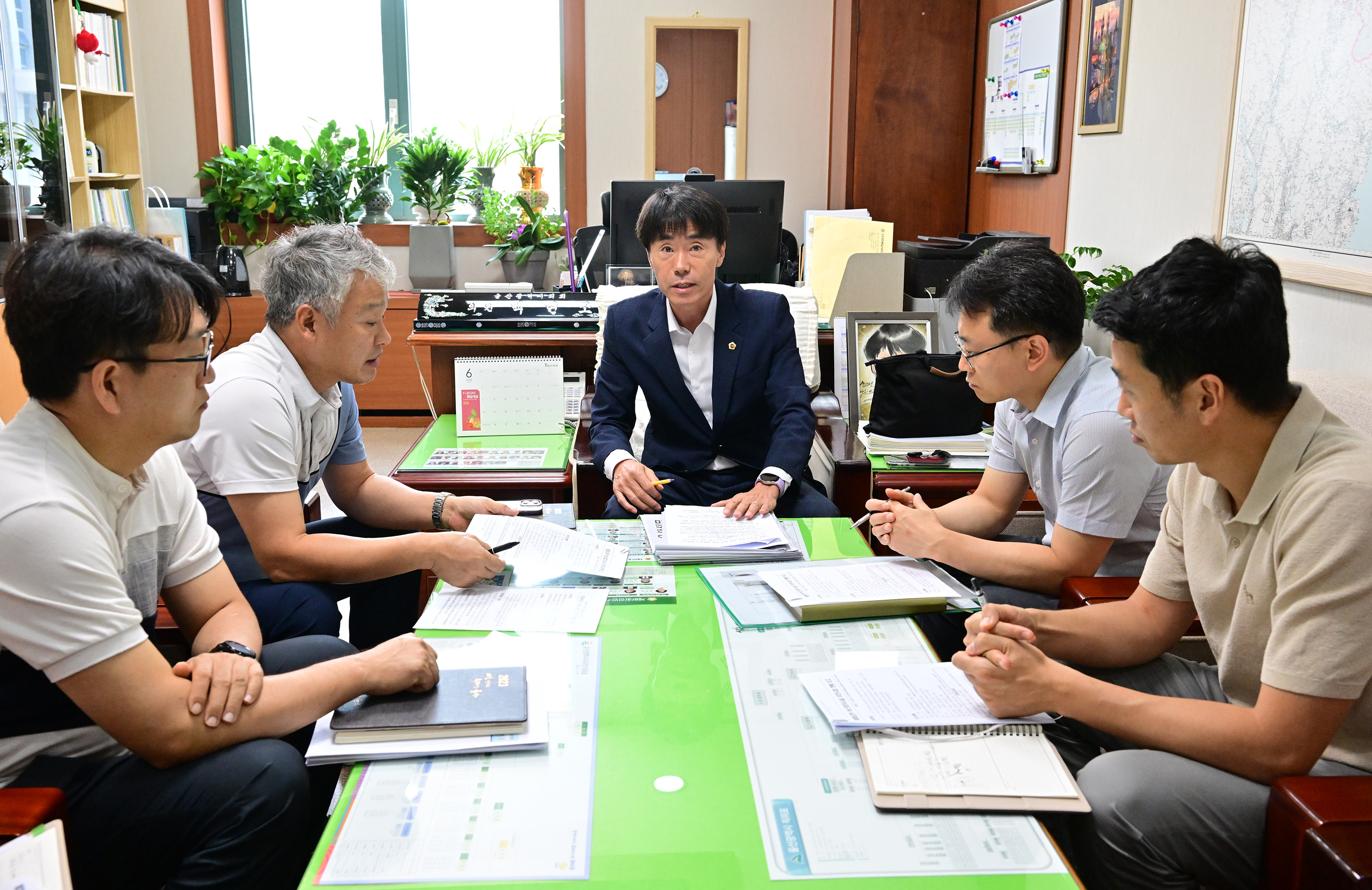 백현조 의원, 태화강역 버스회차시설 이전 공사 중단 현황 업무청취5