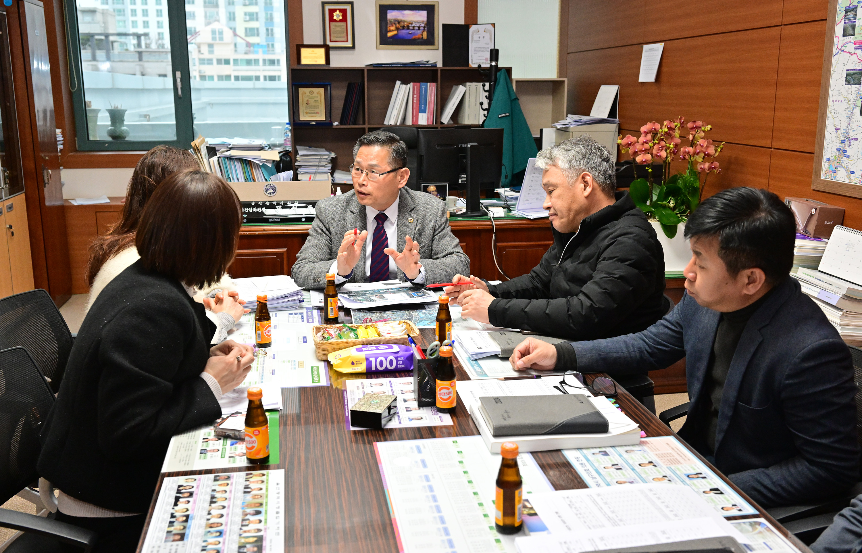 문석주 산업건설위원장, 명촌·진장 지구 내 리무진 버스 정차관련 논의3