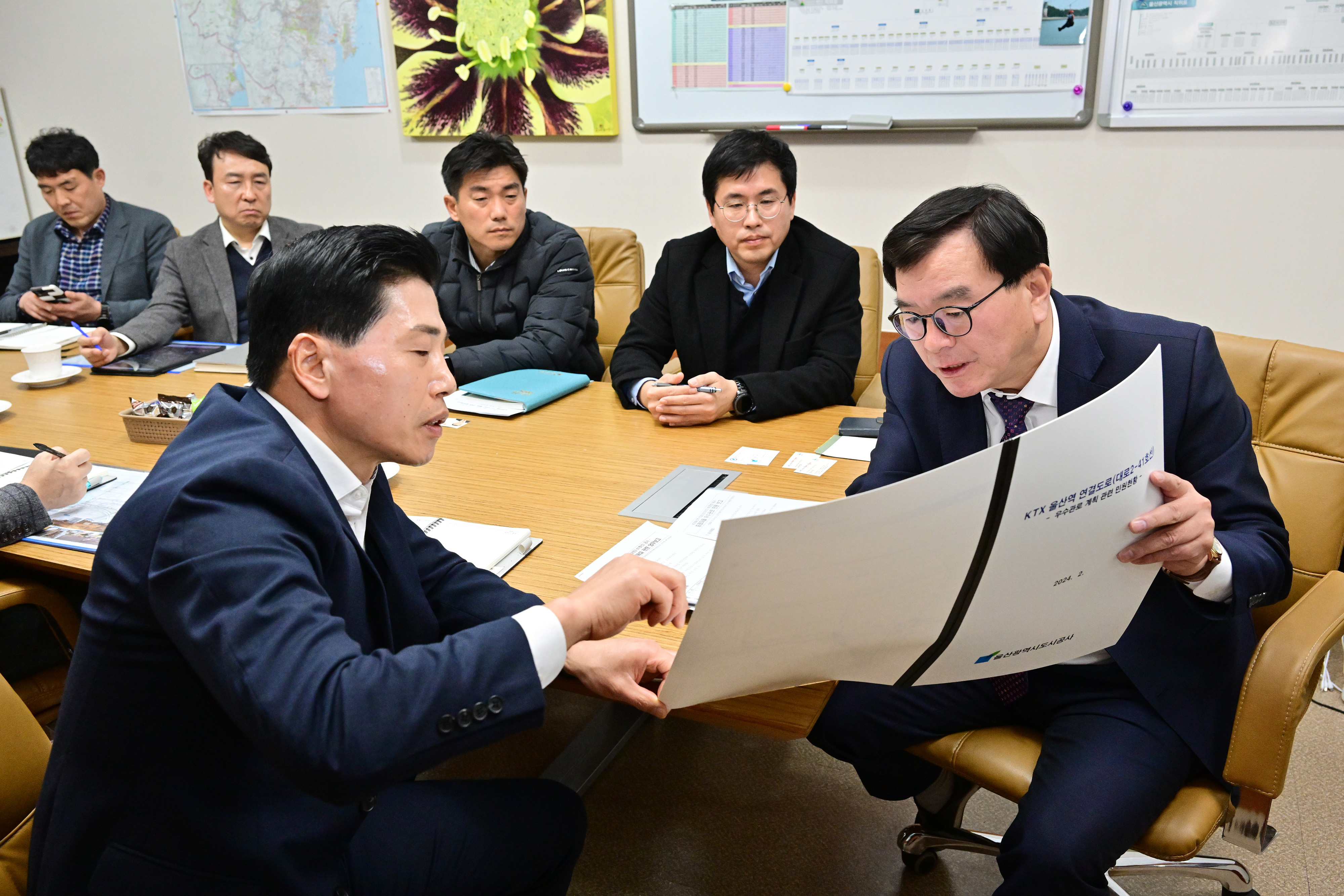 홍성우 교육위원장, 울주군 중평마을 우수관로 매설 개선방안 마련 업무협의1