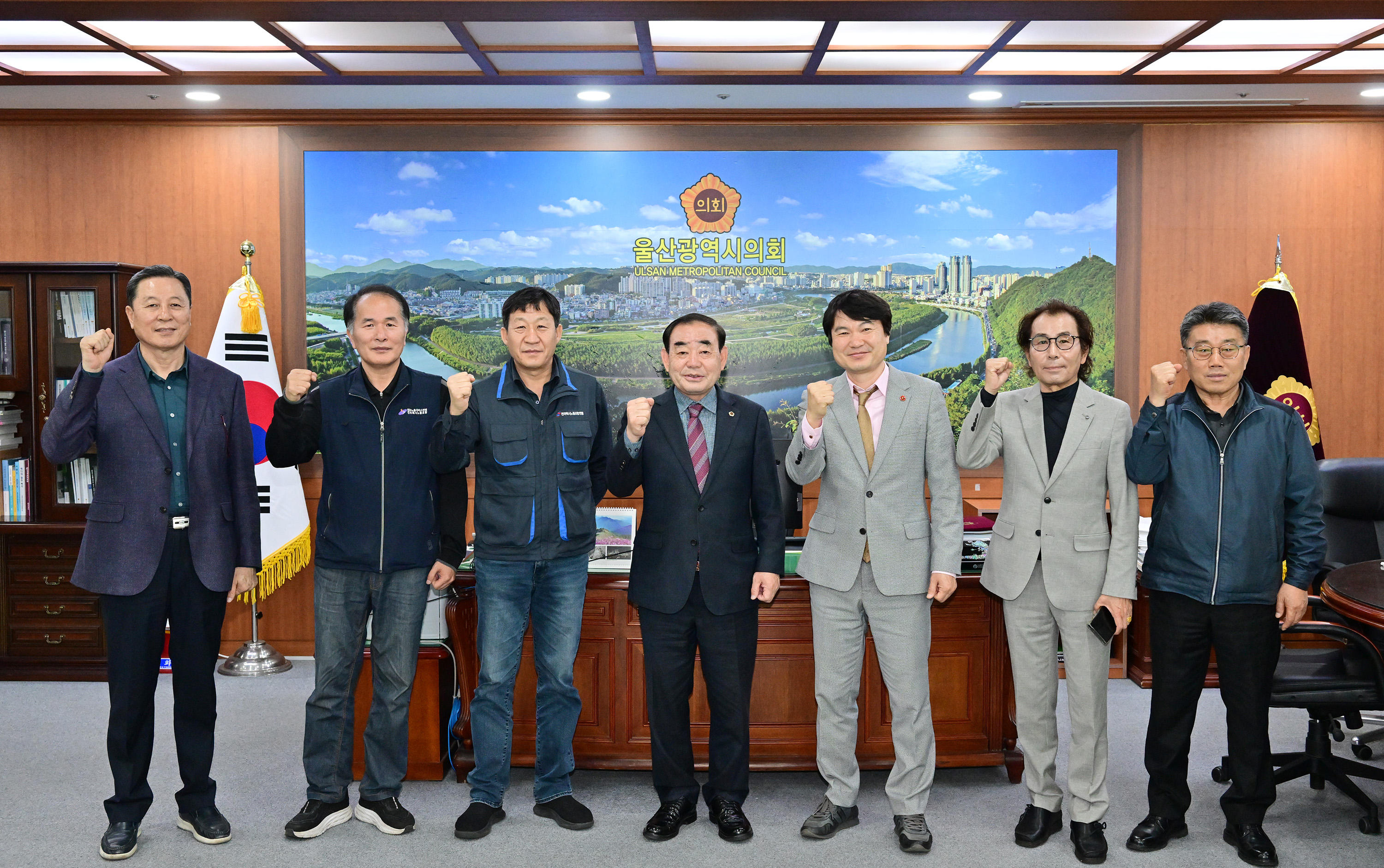 김기환 의장, 울산 택시 업계 관계자와 현안 협의