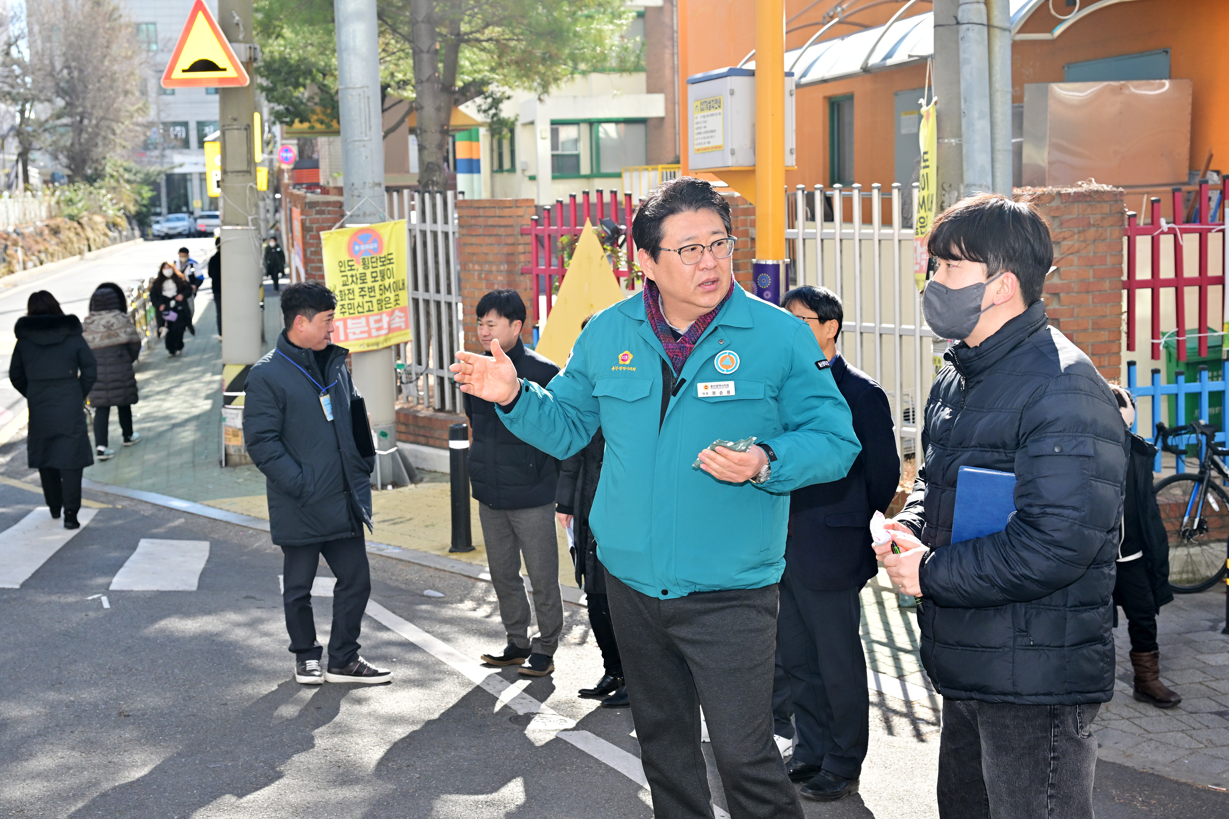 권순용 의원, 삼일고 재개교 및 삼산초 통학로 안전 확보 관련 현장점검6
