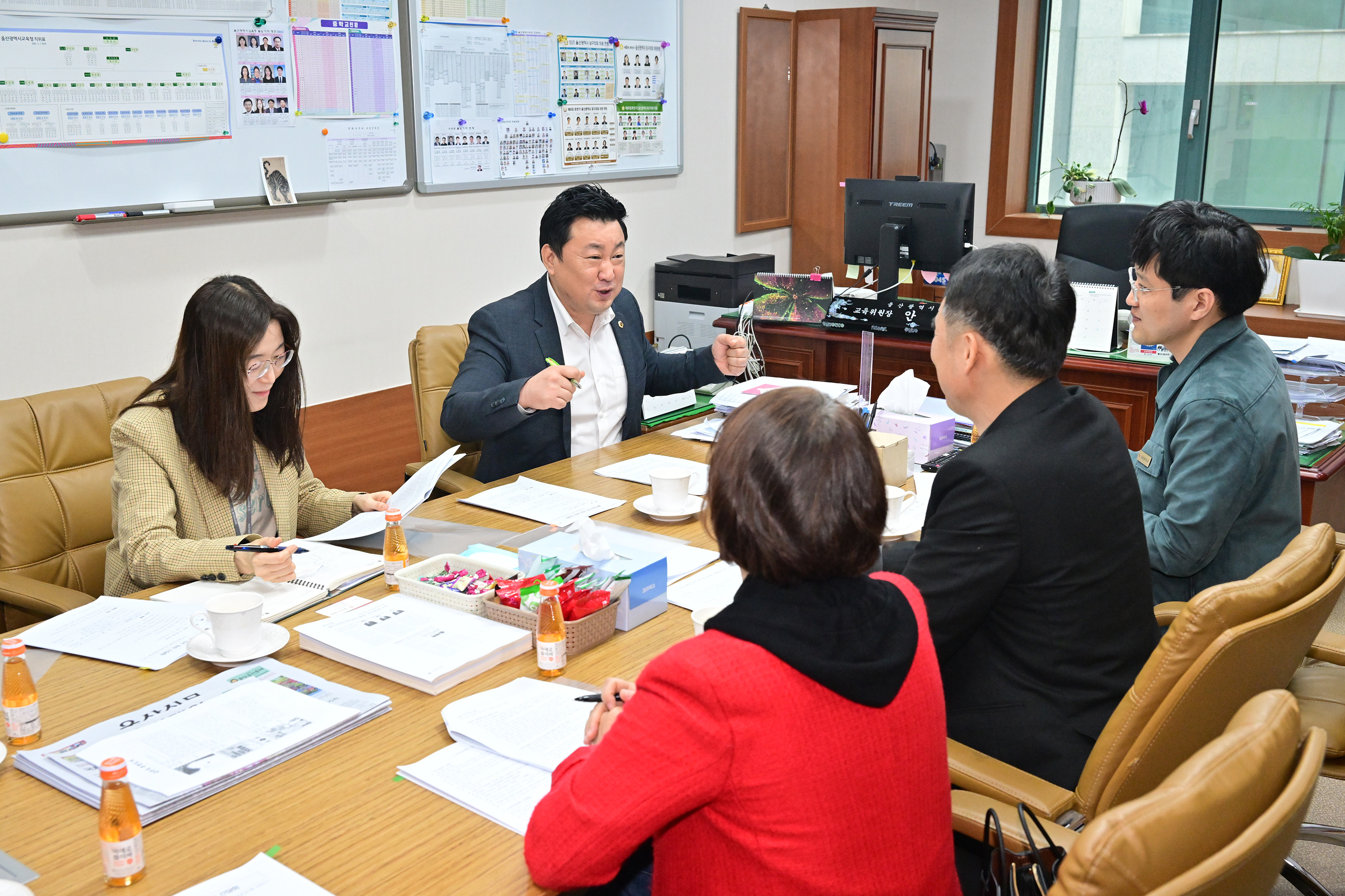 안대룡 교육위원장, 울산교사노조 의견 청취 간담회5