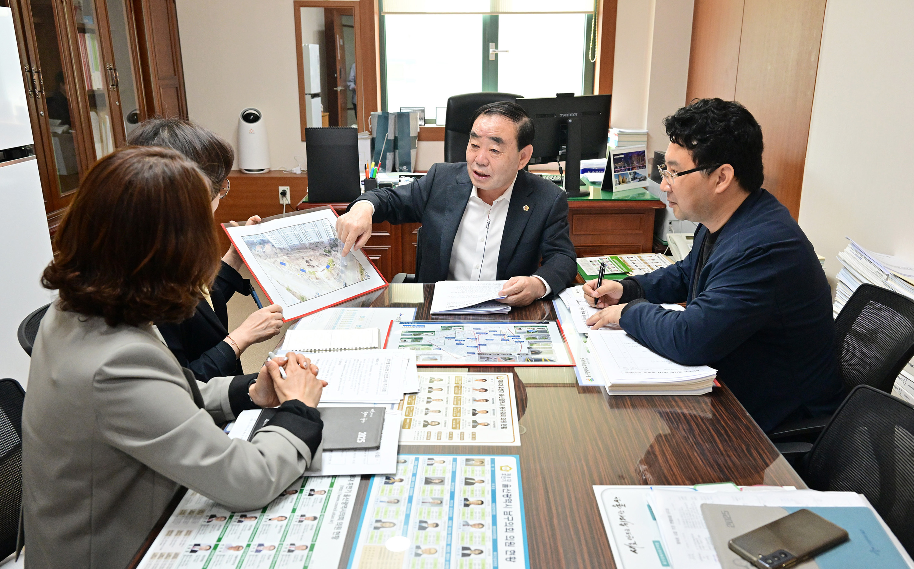 김기환 의원, 저영향개발 사업 현황 청취