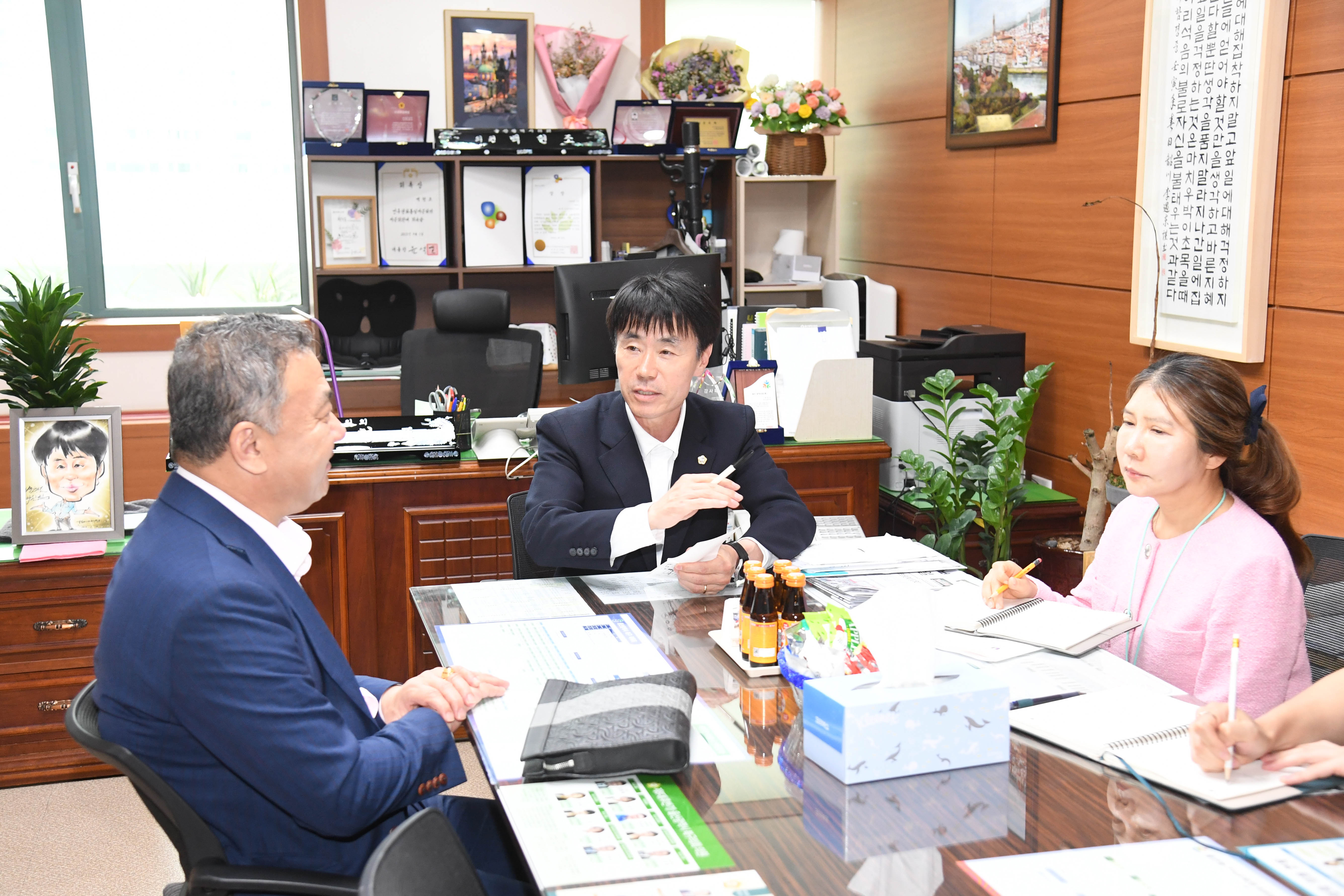 백현조 산업건설위원장, 수출 중소기업 현장 의견 청취