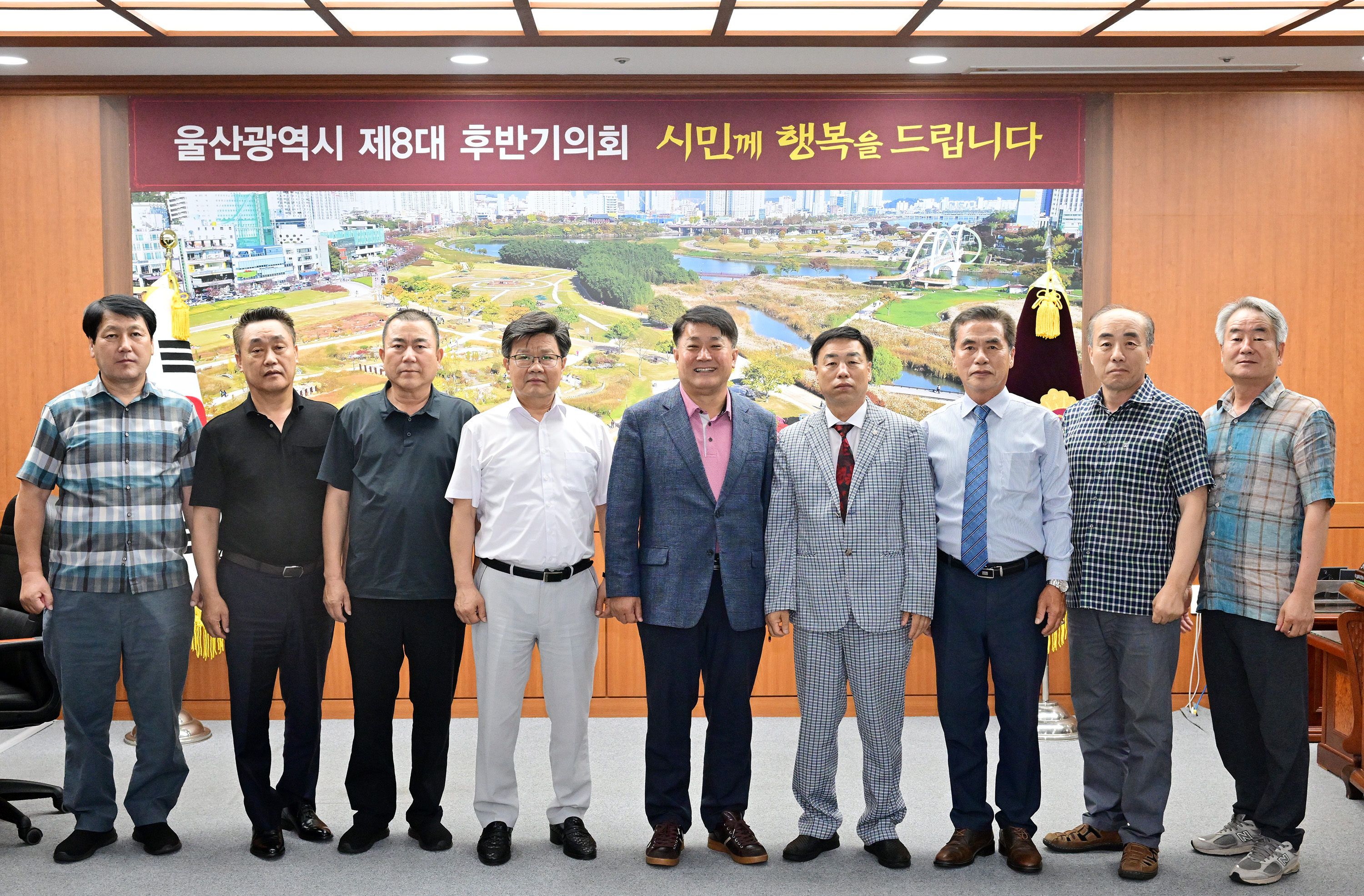 이성룡 의장, 울산개인택시운송사업조합 박영웅 이사장 등 환담4