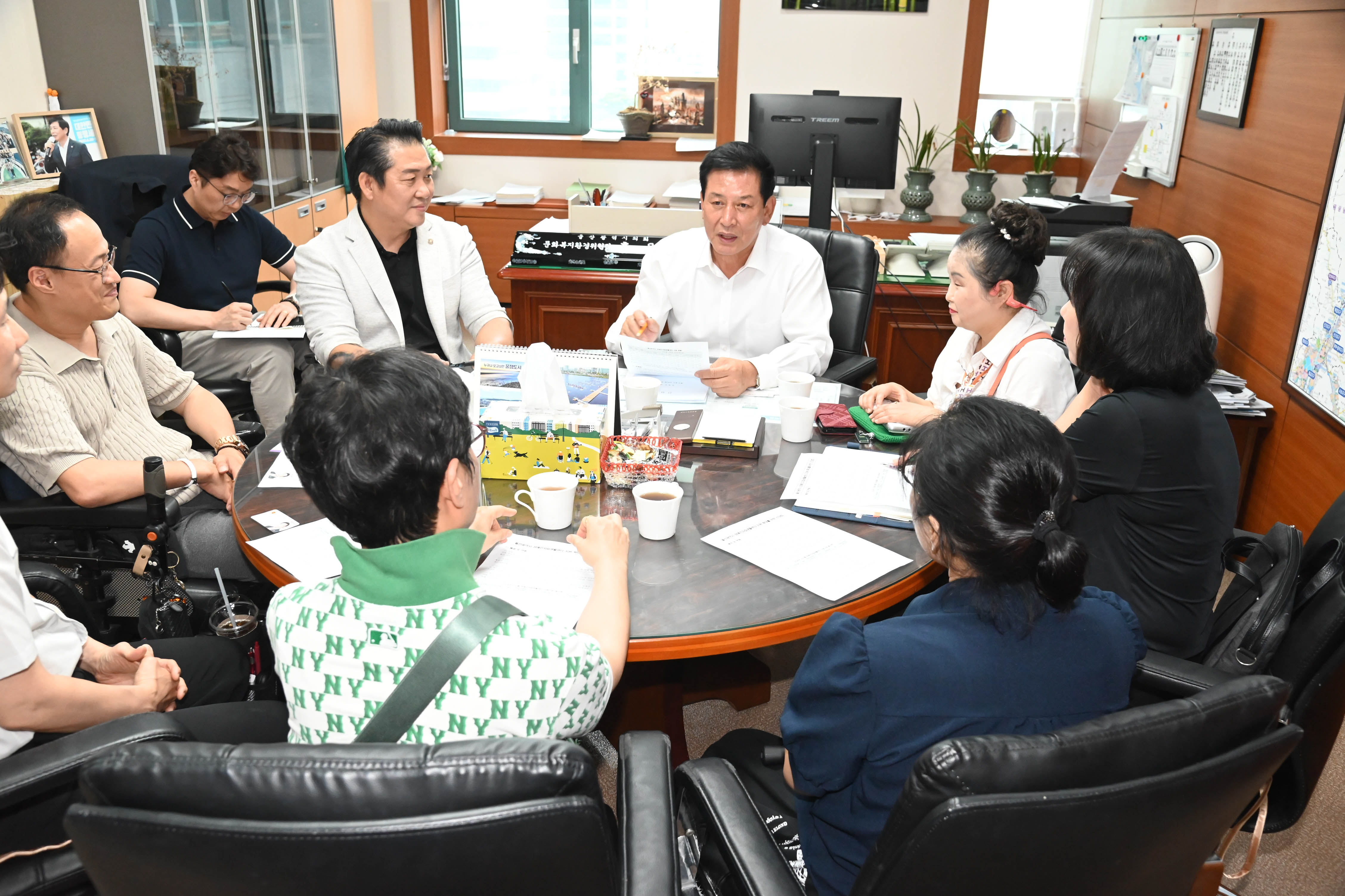 홍유준 문화복지환경위원장, 울산장애인자립생활 협회 임원진 간담회1