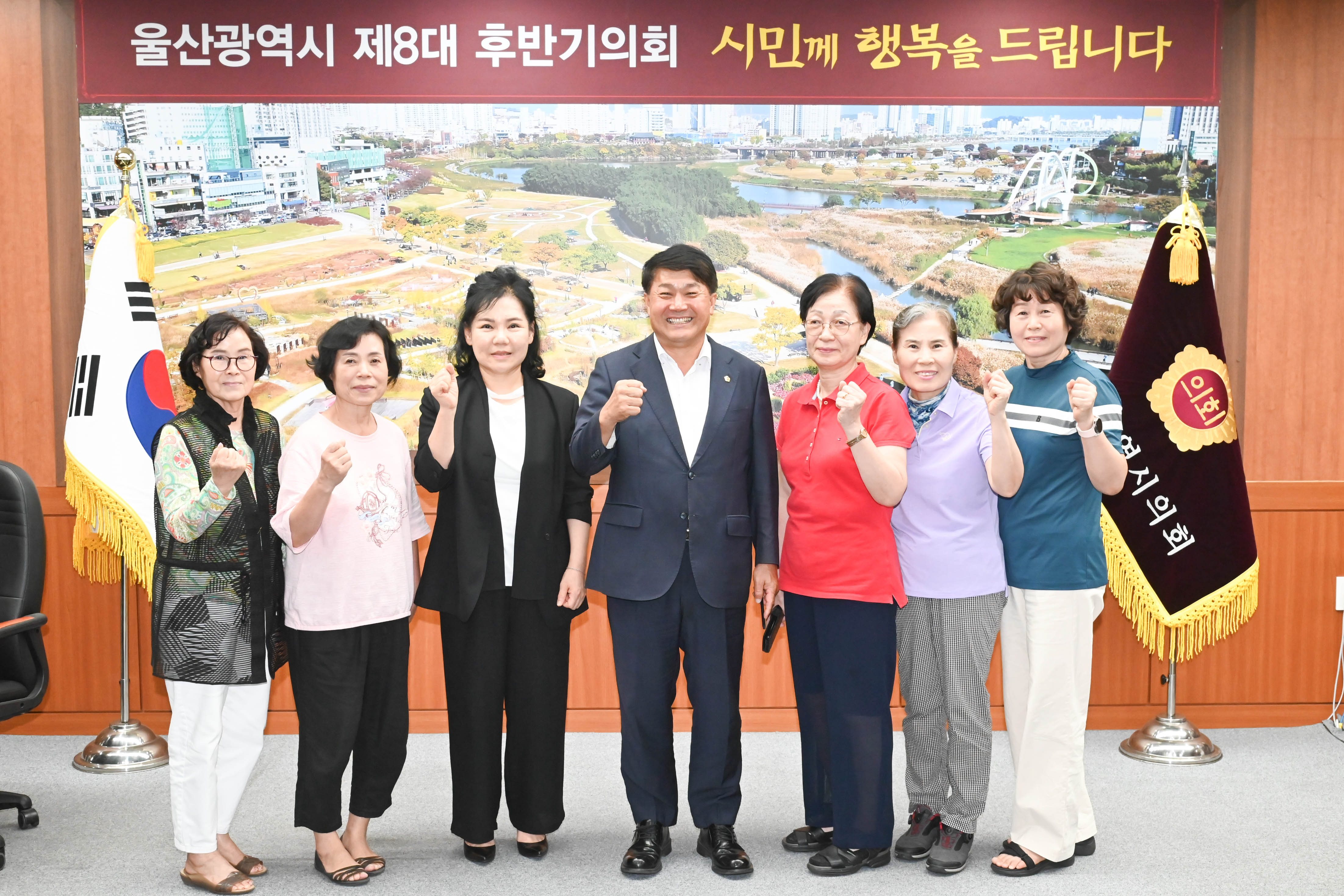 이성룡 의장, 사)국제장애인문화교류울산시협회 리플예술단 환담1