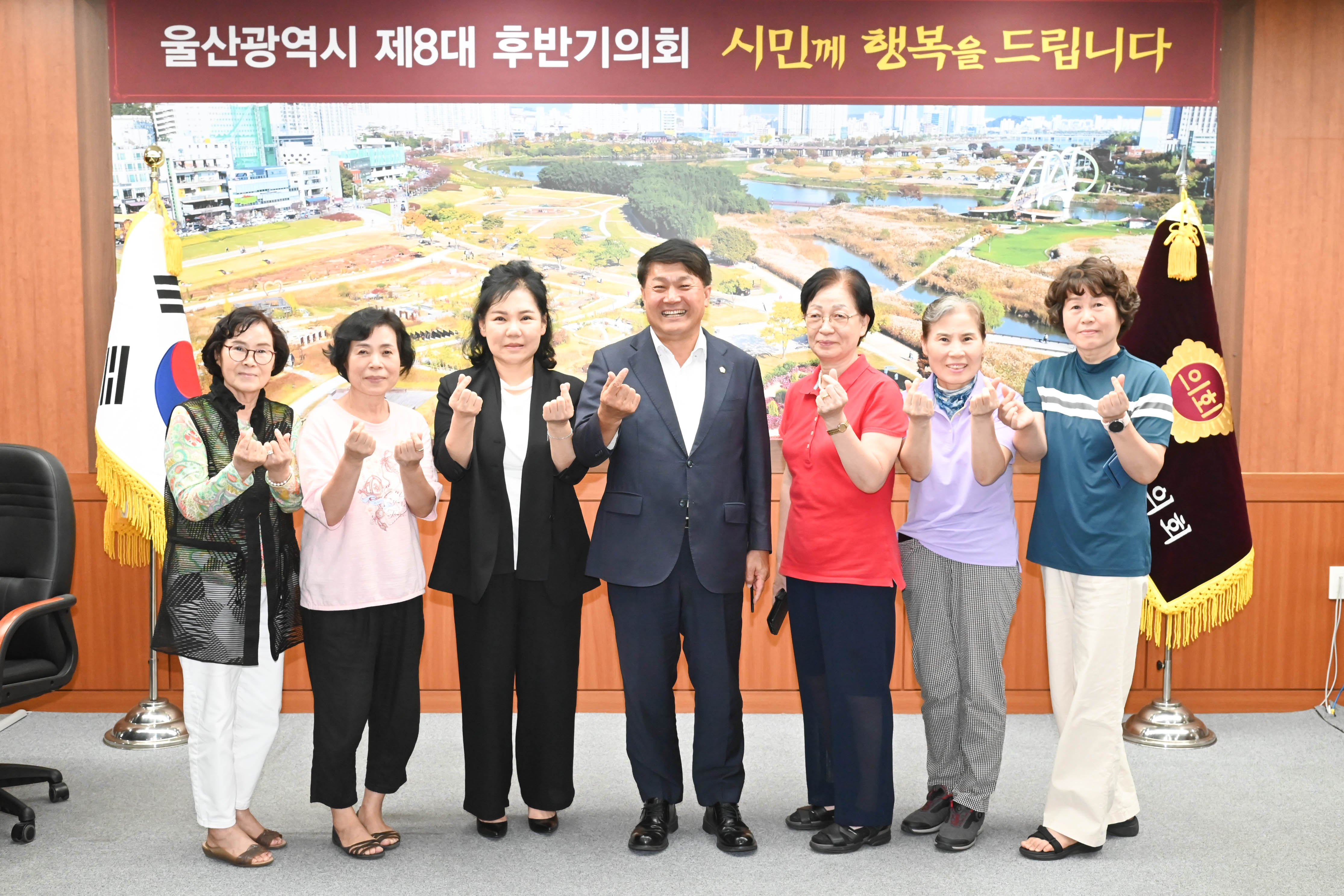 이성룡 의장, 사)국제장애인문화교류울산시협회 리플예술단 환담2