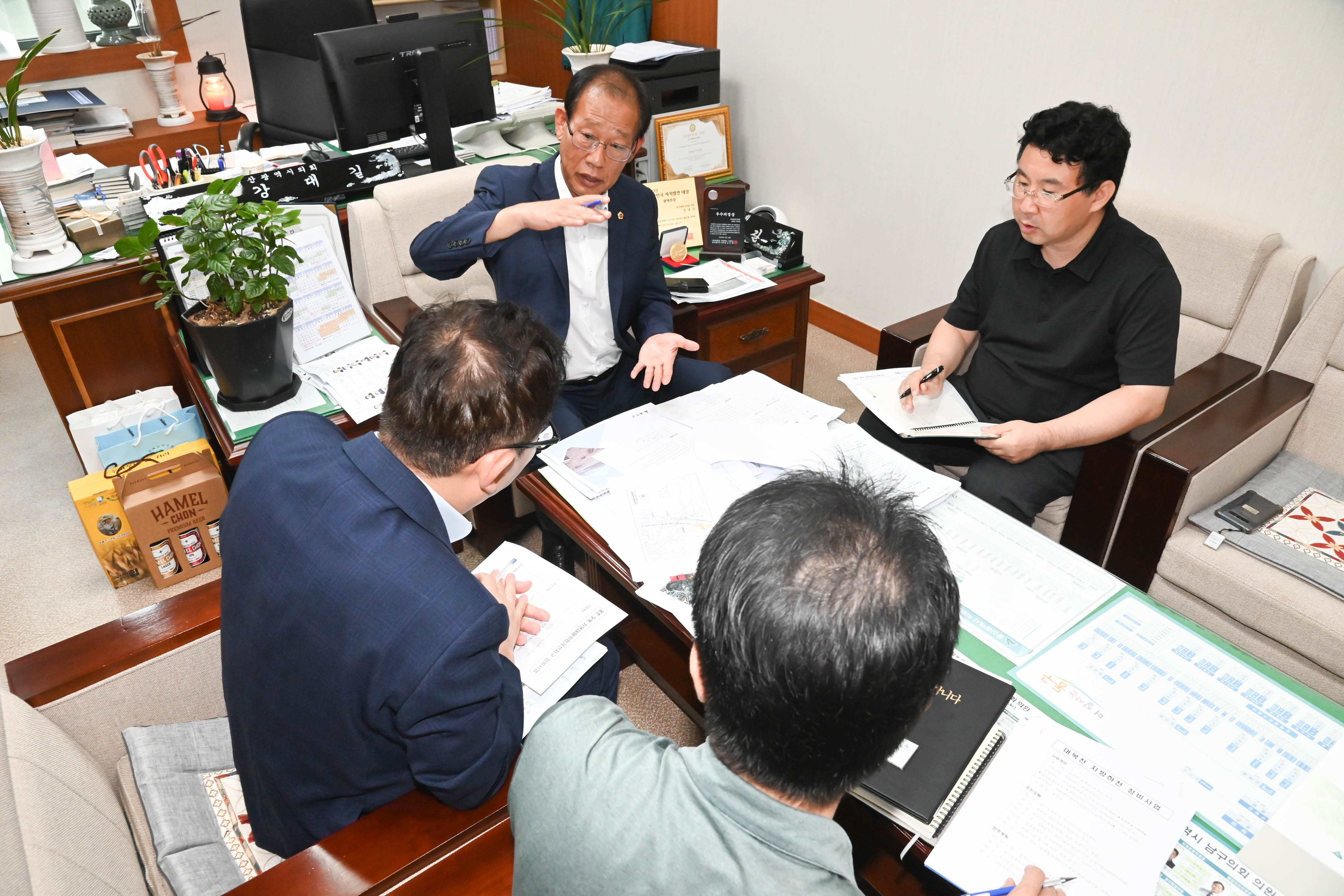 강대길 의원, 웅촌면 대복지구 지방하천 정비사업 현황 청취5