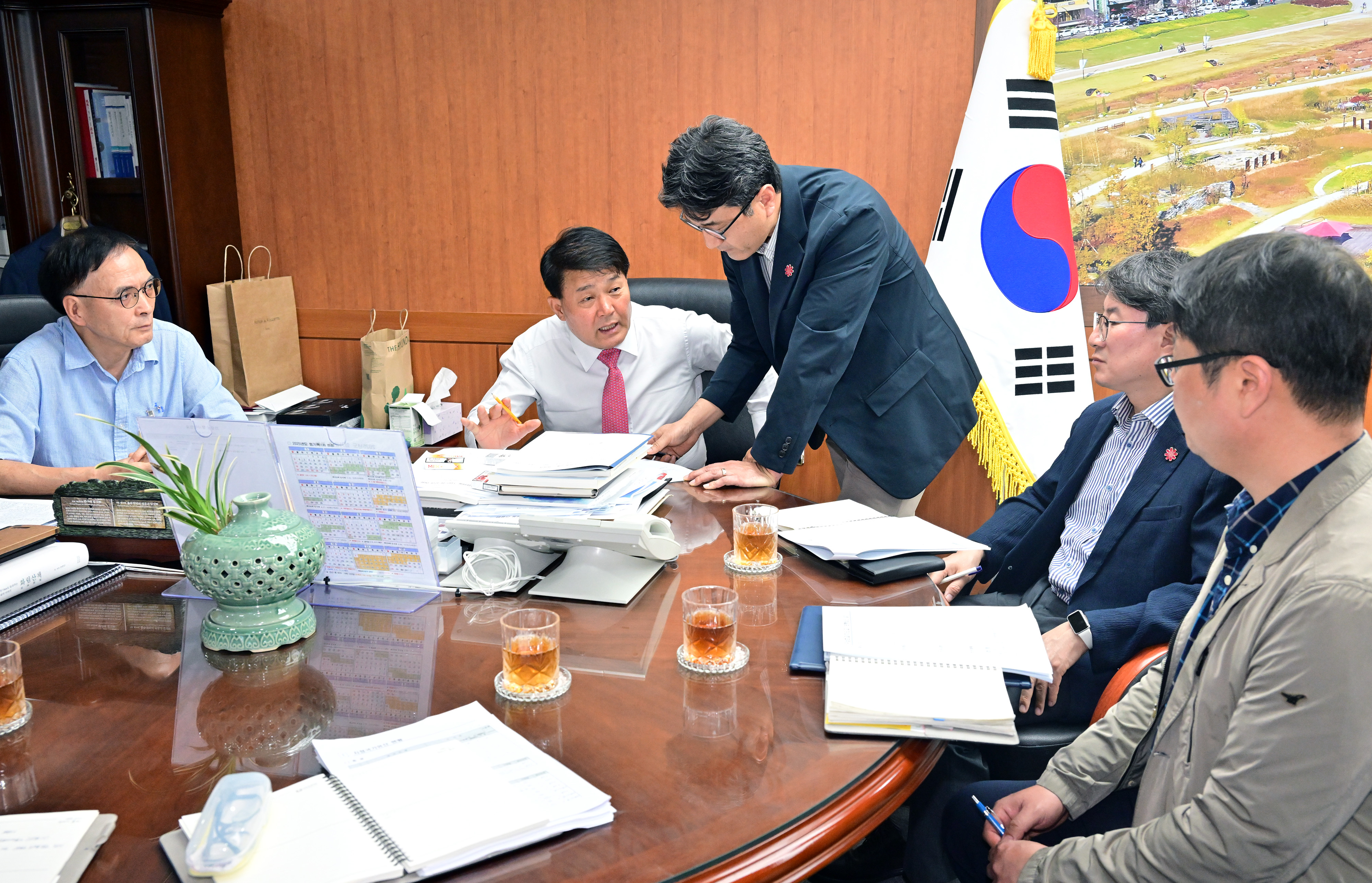 이성룡 의장, 구삼호교 붕괴 현장 방문 및 시 관계부서 간담회 