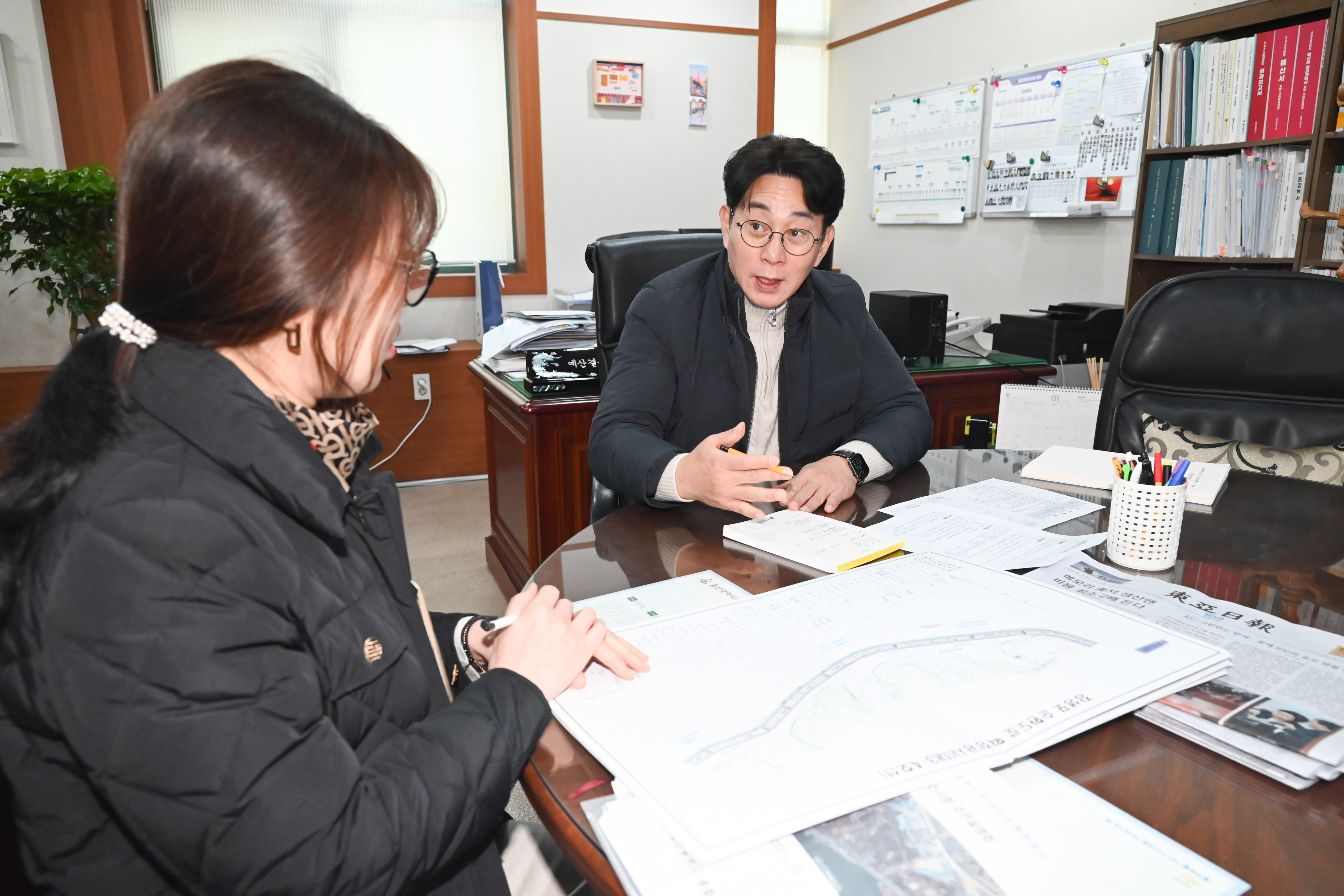 방인섭 의원, 종합건설본부와 장생포순환도로 마지막 확장구간 초기 공사 점검간담회7