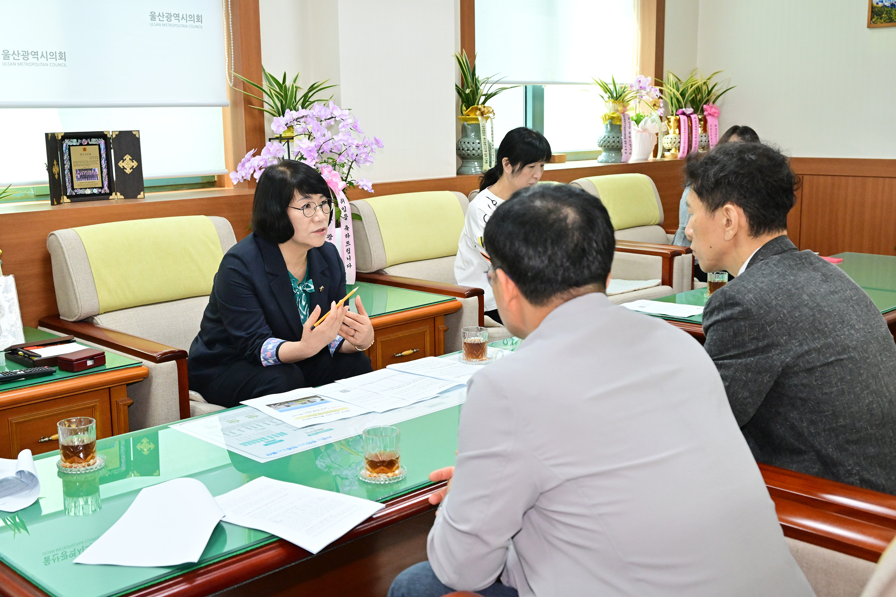 이영해 의장, 울산삼일고 재개교(학급편성) 관련 의견청취 간담회3