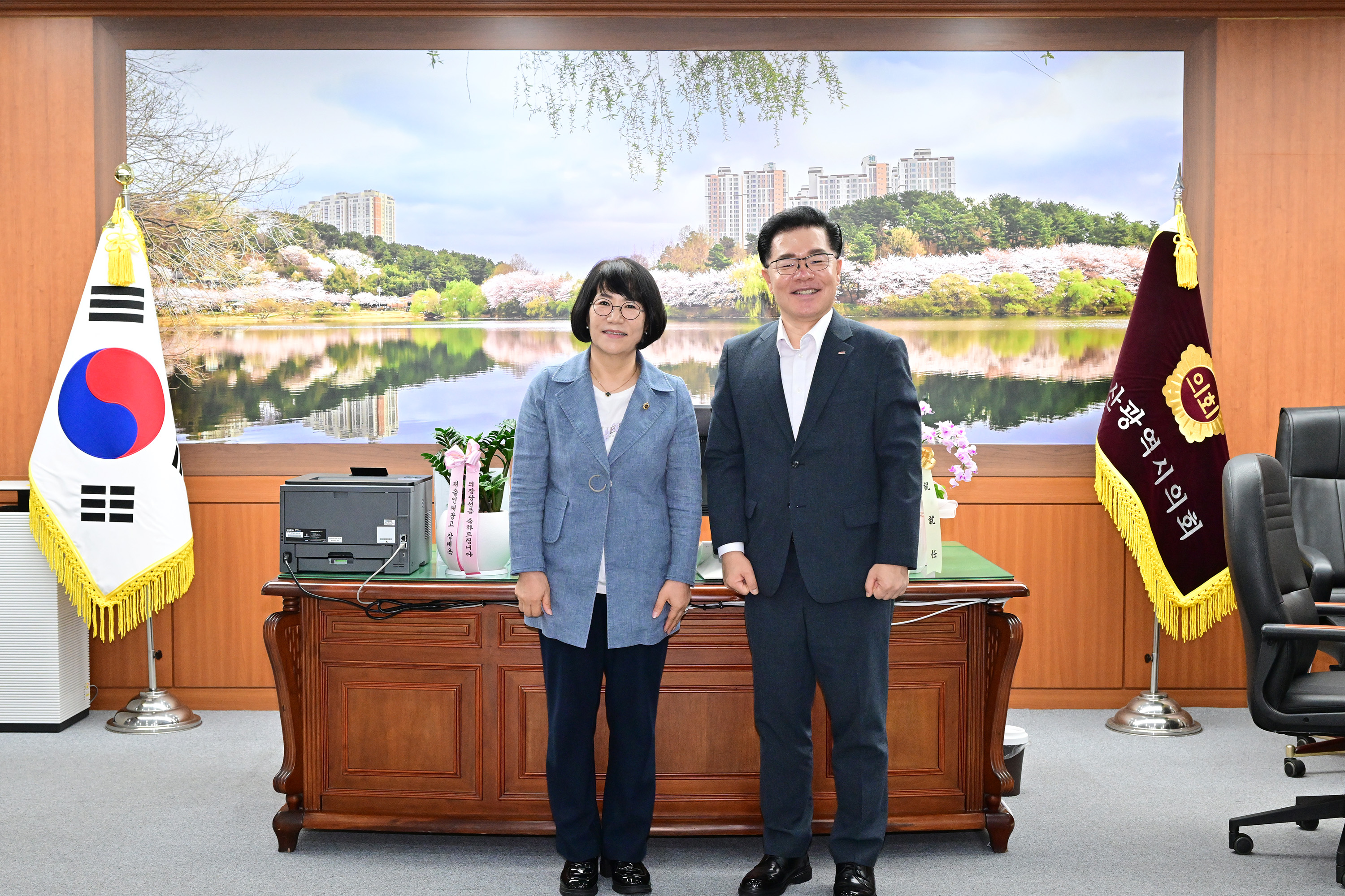 이영해 의장. BNK 울산 경남은행 울산영업그룹장 환담2