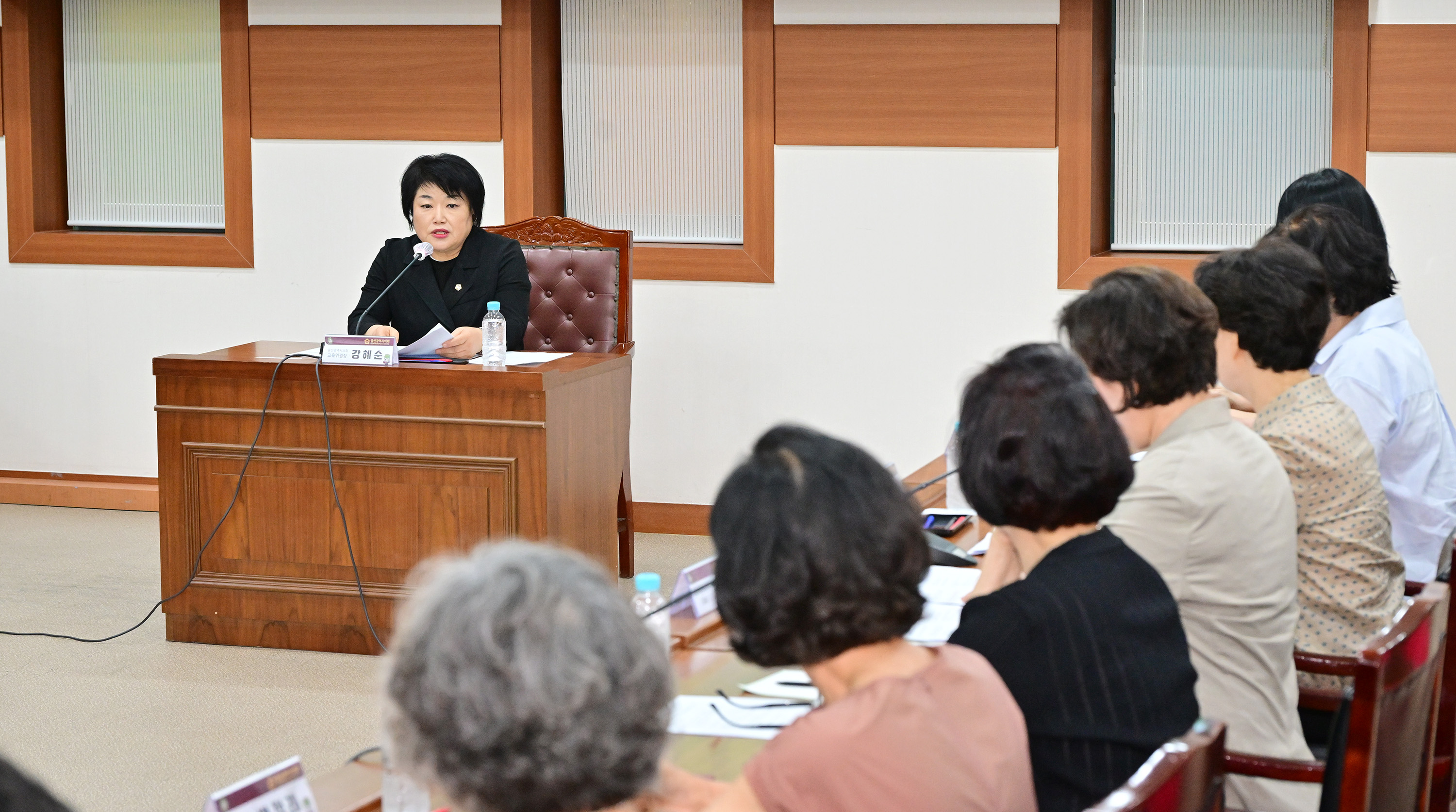 강혜순 교육위원장, 울산여상·미용예술고 통합 관계자 간담회3