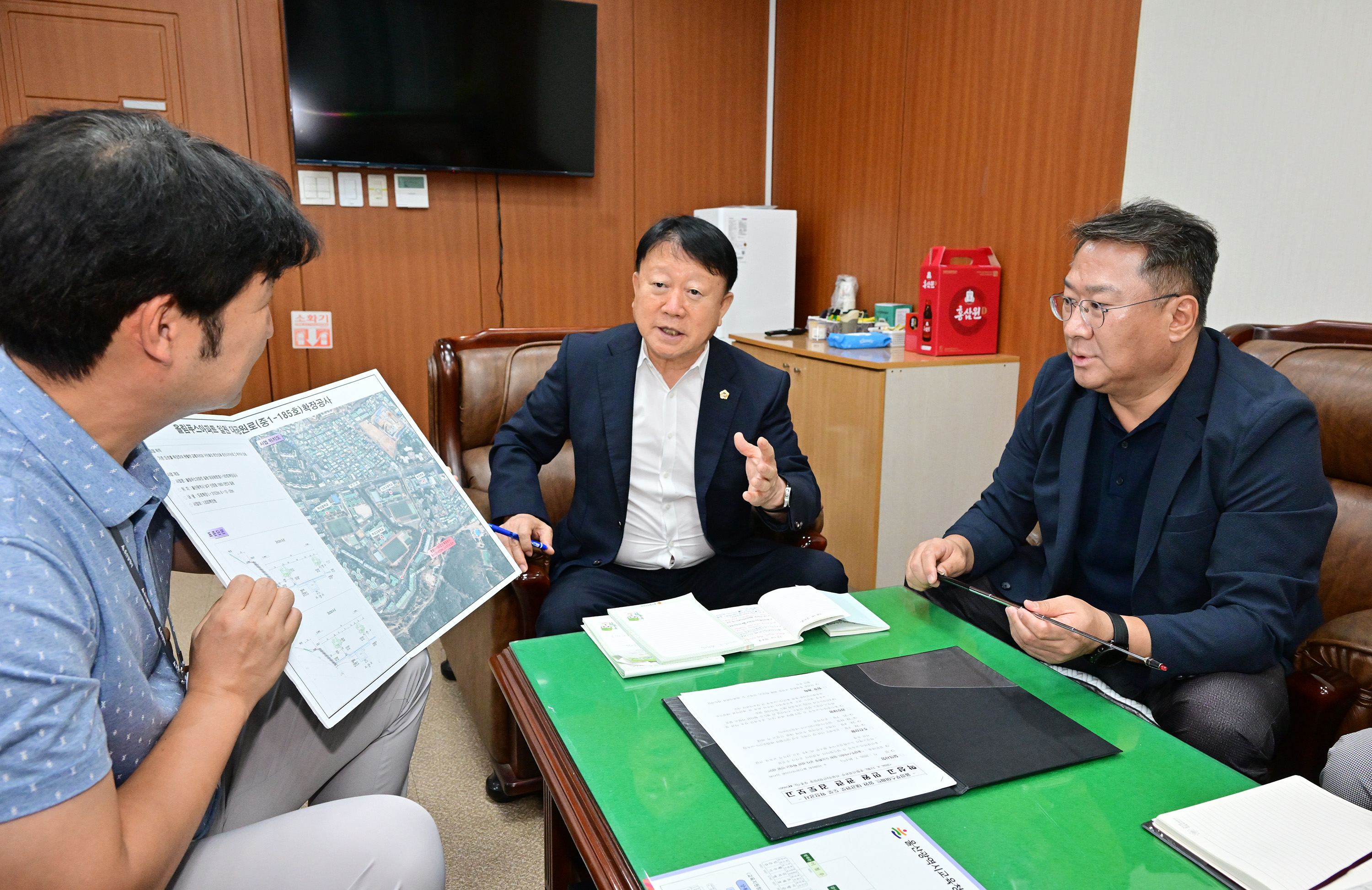 박용걸 예산결산특별위원장, 대공원로 확장공사 현안점검 간담회1
