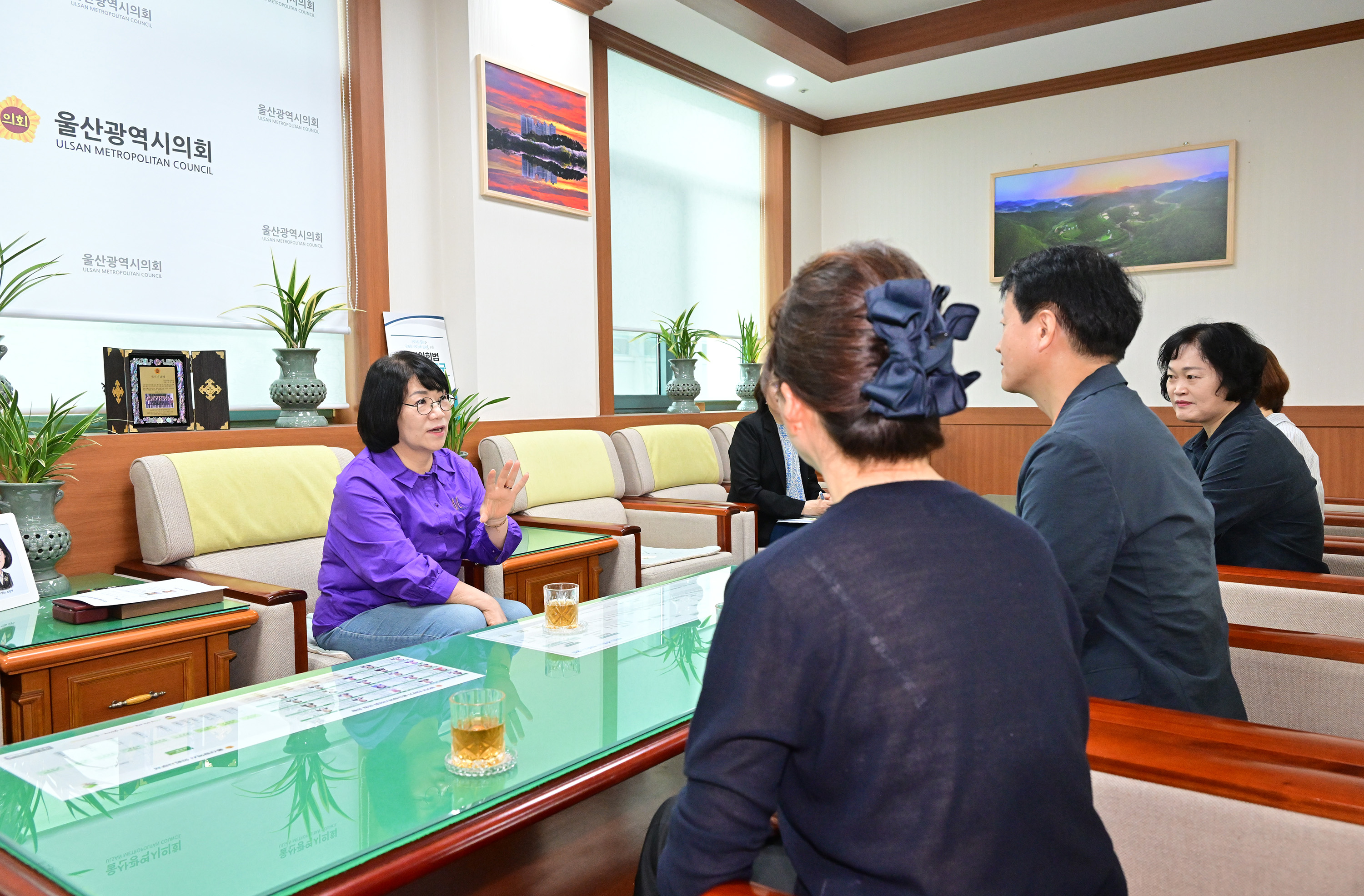 이영해 의장, (재)2028울산국제정원박람회조직위원회 신임 임원진  환담2